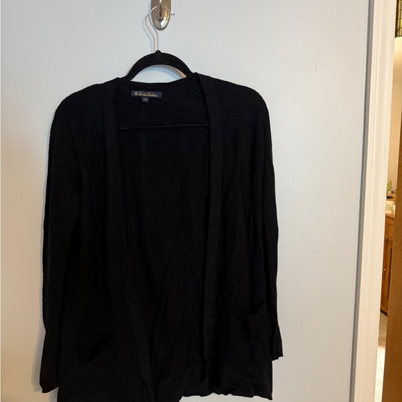 Brooks Brothers Sweaters - Brooks Brothers Large Black Open Front Cardigan Light Weight